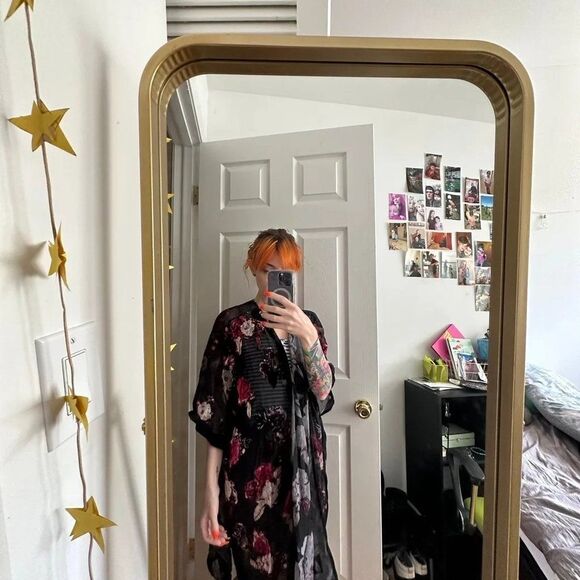 Torrid Burnout Velvet Kimono size XXL (1/2) VGUC - Picture 4 of 6